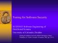 Testing for Software Security PowerPoint PPT Presentation