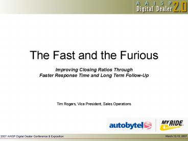 The Fast and the Furious