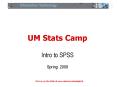 UM Stats Camp PowerPoint PPT Presentation