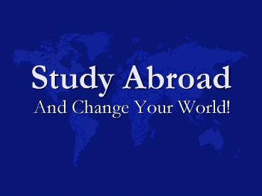 Study Abroad presentation | free to view
