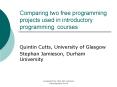 Comparing two free programming projects used in introductory programming courses PowerPoint PPT Presentation