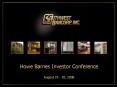 Howe Barnes Investor Conference PowerPoint PPT Presentation