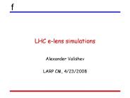 LHC elens simulations