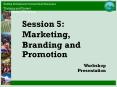 Session 5: Marketing, Branding and Promotion PowerPoint PPT Presentation