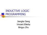 INDUCTIVE LOGIC PROGRAMMING