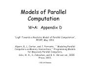 Models of Parallel Computation