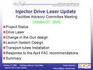 Injector Drive Laser Update
