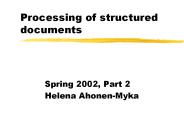 Processing of structured documents