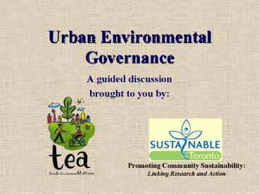 Urban Environmental Governance