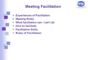 Meeting Facilitation
