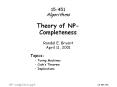 Theory of NPCompleteness PowerPoint PPT Presentation