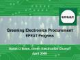 Greening Electronics Procurement EPEAT Progress PowerPoint PPT Presentation