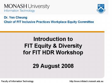 Introduction to FIT Equity