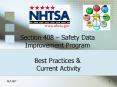 Section 408 Safety Data Improvement Program Best Practices PowerPoint PPT Presentation