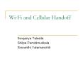 WiFi and Cellular Handoff PowerPoint PPT Presentation