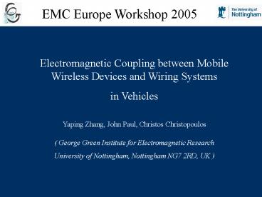 Electromagnetic Coupling between Mobile Wireless Devices and Wiring Systems