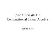 CSE 313Math 313 Computational Linear Algebra