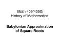 Math 409409G History of Mathematics PowerPoint PPT Presentation