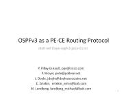OSPFv3 as a PE-CE Routing Protocol