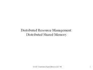 Distributed Resource Management: Distributed Shared Memory