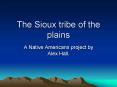 The Sioux tribe of the plains PowerPoint PPT Presentation