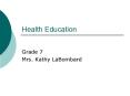Health Education PowerPoint PPT Presentation