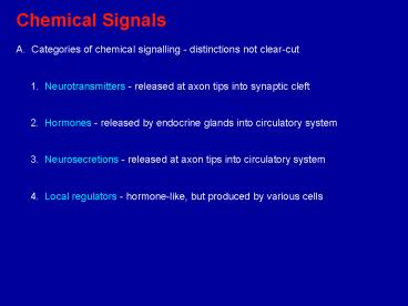 Chemical Signals