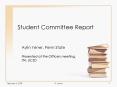 Student Committee Report PowerPoint PPT Presentation