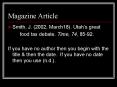 Magazine Article PowerPoint PPT Presentation