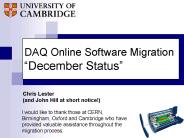 DAQ Online Software Migration 