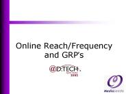 Online Reach/Frequency and GRP