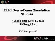 ELIC Beam-Beam Simulation Studies
