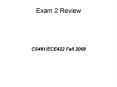 Exam 2 Review PowerPoint PPT Presentation
