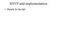 RSVP and implementation PowerPoint PPT Presentation
