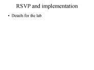 RSVP and implementation