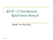 RSVP : A New Resource   ReSerVation Protocol