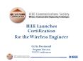 IEEE Launches Certification PowerPoint PPT Presentation