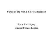 Status of the MICE SciFi Simulation