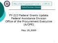 PY223 Federal Grants Update PowerPoint PPT Presentation