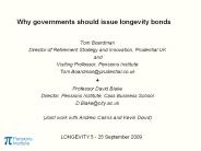 Why governments should issue longevity bonds