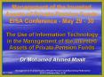 The Use of Information Technology in the Management of the Invested Assets of Private Pension Funds PowerPoint PPT Presentation