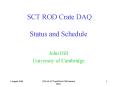 SCT ROD Crate DAQ Status and Schedule PowerPoint PPT Presentation