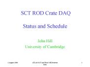 SCT ROD Crate DAQ Status and Schedule