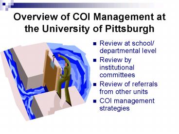 Overview of COI Management at the University of Pittsburgh