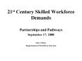 21st Century Skilled Workforce Demands PowerPoint PPT Presentation