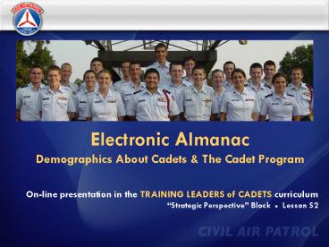 On-line presentation in the TRAINING LEADERS of CADETS curriculum