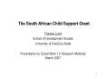 The South African Child Support Grant PowerPoint PPT Presentation