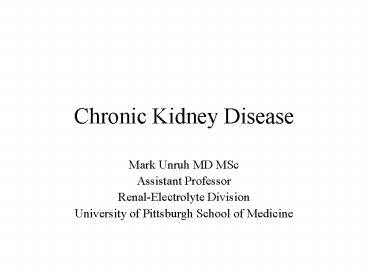 Chronic Kidney Disease