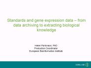 Standards and gene expression data 