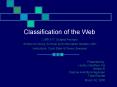 Classification of the Web PowerPoint PPT Presentation